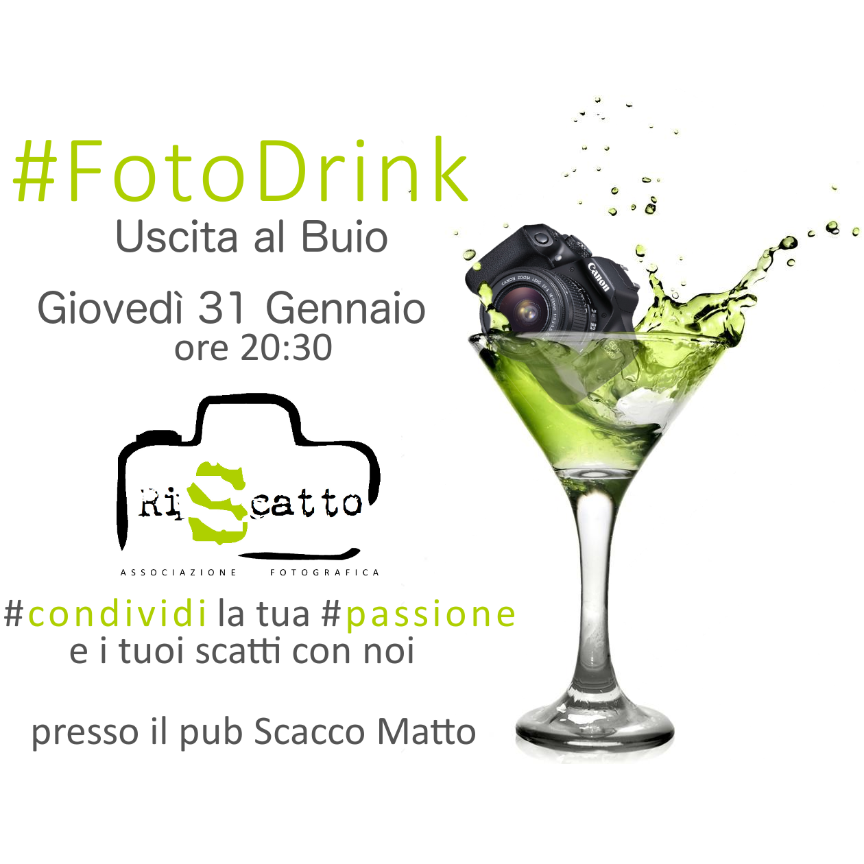 fotodrink uscita a buio